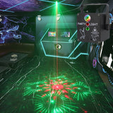 1 unidad de luces LED RGB para fiestas, 3 en 1, USB, con control remoto, proyector de luces estroboscópicas y discoteca, ideal para bares, cumpleaños, clubes, bodas, eventos comerciales y fiestas