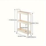 1 Unidad De Estante De Almacenamiento Estrecho Para Condimentos De Cocina, Carrito De Almacenamiento Para Huecos De Refrigerador, Estante De Almacenamiento Móvil Para Espacios Pequeños, Gabinete De Almacenamiento Móvil Para Dormitorio Y Baño, Organizació