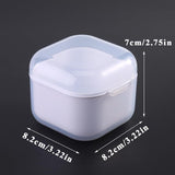 1 caja esterilizadora de herramientas para uñas - bandeja de desinfección portátil de plástico con colador para arte de uñas, brocas y accesorios - equipo de limpieza hiposensibles para pedicura y manicura, suministros de arte de uñas, tapa transparente,