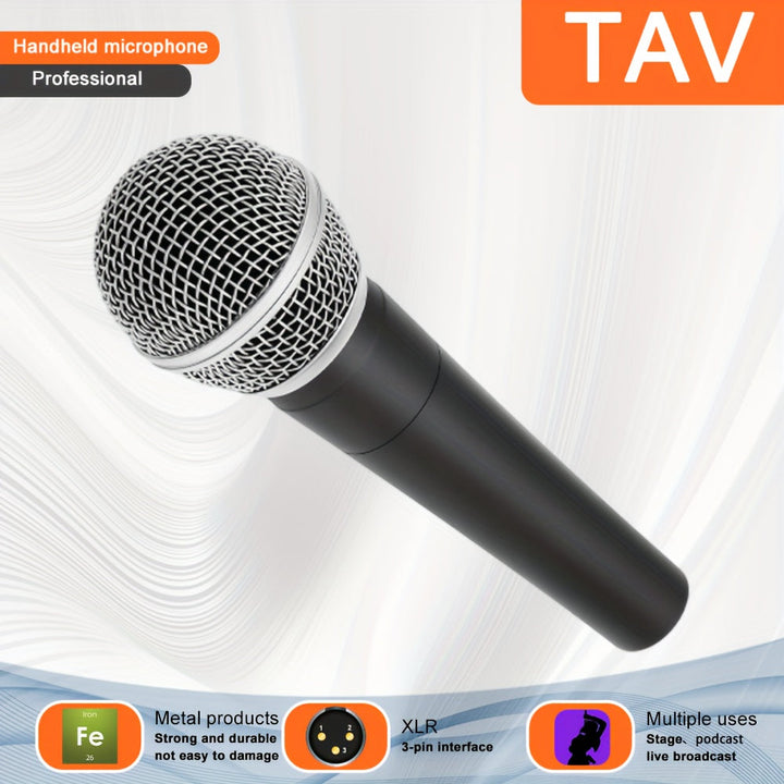 Micrófono dinámico profesional de mano con forma de corazón SM58, cable XLR de 6.35 mm y 3 m, ideal para presentaciones en vivo, DJ, karaoke, BBOX, grabación y transmisión