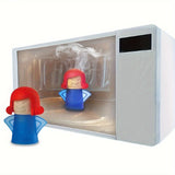 Limpiador de microondas Angry Mama, limpiador de vapor de plástico para horno para cocina, patio, equipo digital, no necesita electricidad ni batería, electrodoméstico de fácil limpieza