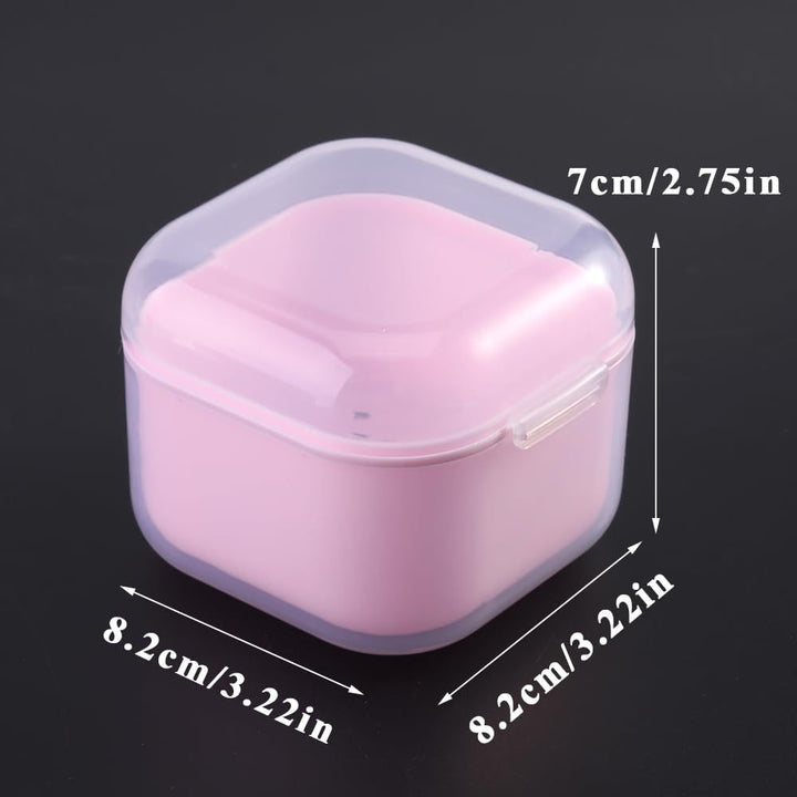 1 caja esterilizadora de herramientas para uñas - bandeja de desinfección portátil de plástico con colador para arte de uñas, brocas y accesorios - equipo de limpieza hiposensibles para pedicura y manicura, suministros de arte de uñas, tapa transparente,