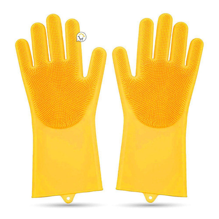 Guantes Silicona Multiusos Lava Vajilla Platos Baño Mascotas HD4838