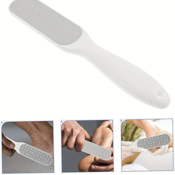 2 piezas de raspador y lima de pies de acero inoxidable - Ideal para eliminar la piel muerta de la palma, el pie y el dedo - No se necesita electricidad, esenciales para el cuidado de los pies | Herramientas de cuidado de pies de acero inoxidable | Diseñ