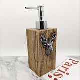 1pc Dispensador de loción de diseño de resina de ciervo, dispensador de jabón de encimera, botella de bomba líquida a prueba de fugas, dispensadores de ducha de resina recargables para baño, accesorios de baño, decoración del hogar, muebles para el hogar