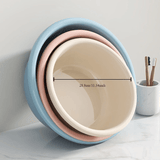 Fregadero de plástico duradero de gran tamaño - Diseño clásico redondo, no necesita electricidad, bañera portátil para adultos, lavado de cara, remojo de pies, uso en dormitorios y hogares, lavadora, remojo en casa, bañera redonda clásica, material fácil