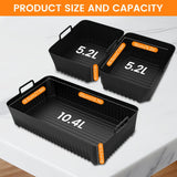 3 piezas de bandejas de horno de silicona de gran capacidad, reutilizables, compatibles con Ninja AF500, accesorios para freír en la cocina y restaurantes, material antiadherente.