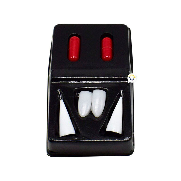 Colmillos Dracula Capsula Sangre Accesorio Disfraz Adultos OF225
