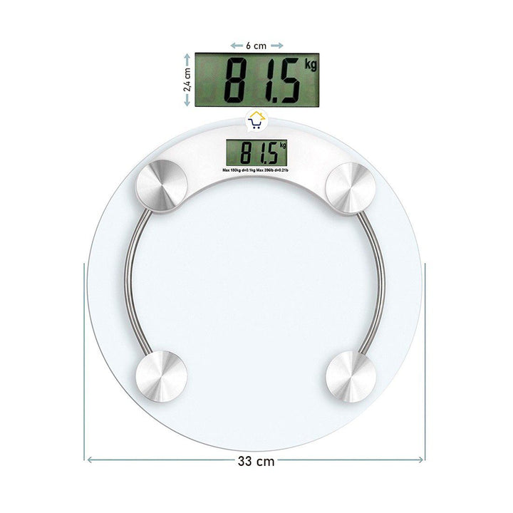 Balanza Redonda Portátil Baño Báscula Digital Pesa 180 Kg GY6991
