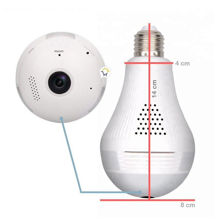 Camara Seguridad Panorámica Wifi Ip Tipo Bombillo B13lV2