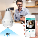 Camara Seguridad Panorámica Wifi Ip Tipo Bombillo B13lV2