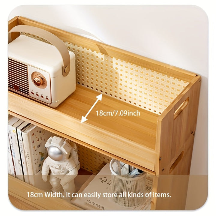 Un pequeño estante para libros para la sala de estar, un simple estante de mesa para libros, un estante de almacenamiento en el escritorio y un estante para libros para el escritorio de la ventana de la bahía.