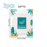 Bolsas de almacenamiento al vacío HEART LEAF de 3 paquetes, bolsas de plástico con diseño de hojas tropicales para ahorrar espacio, edredones, mantas, ropa de cama, ropa - No se necesita energía, otros (organizadores de accesorios)