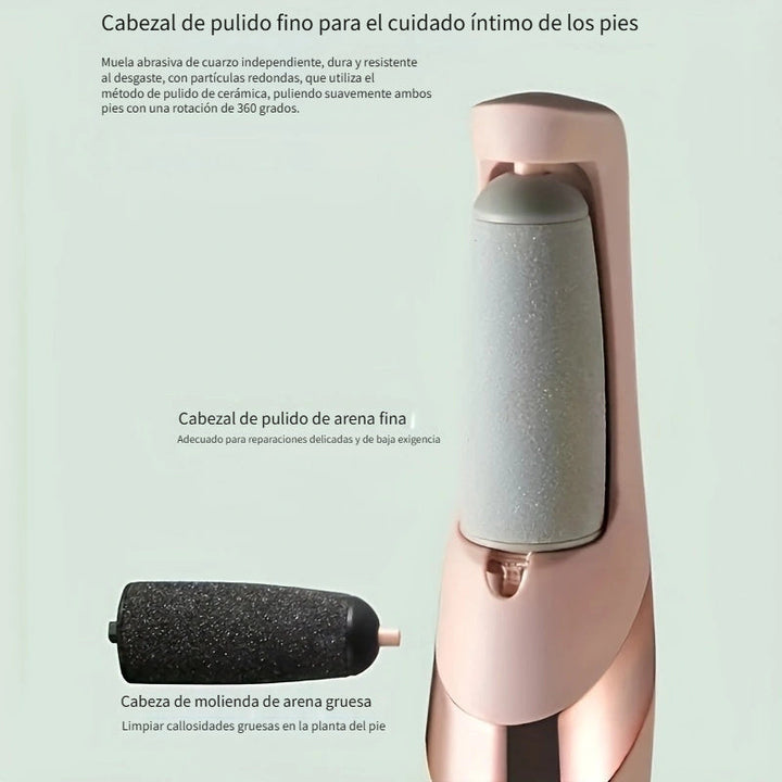 Removedor Eléctrico Recargable & Herramienta de Pedicura - USB Recargable, 400mAh, Portátil - Incluye Molinillo y Lima para Uñas - Ideal para uso en casa y viajes, kit de pedicura portátil