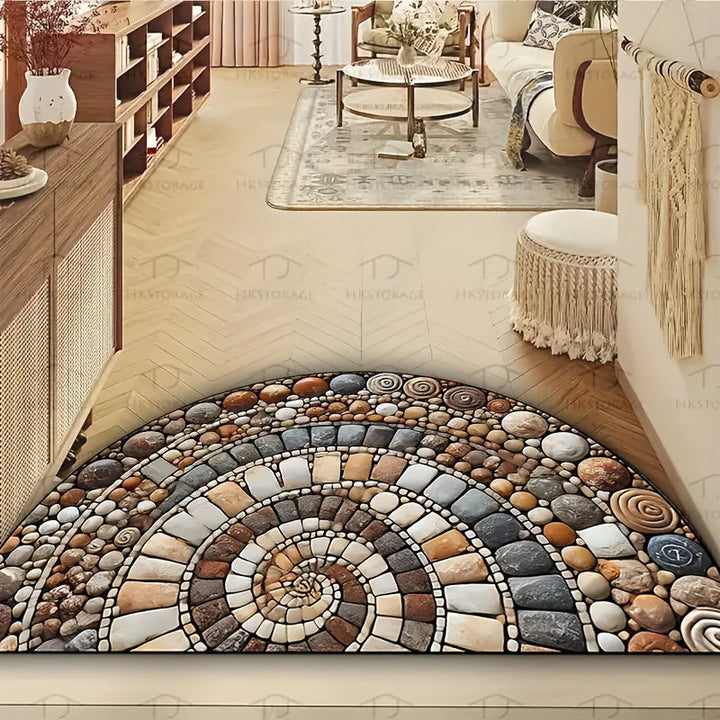 Tapete antideslizante y resistente al desgaste con diseño de adoquines, ideal para dormitorio, cocina, pasillo y múltiples zonas, 1 unidad