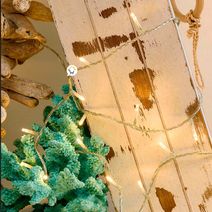 Extensión Luz LED Lineal 200 Luces 14m Cable Transparente 1440