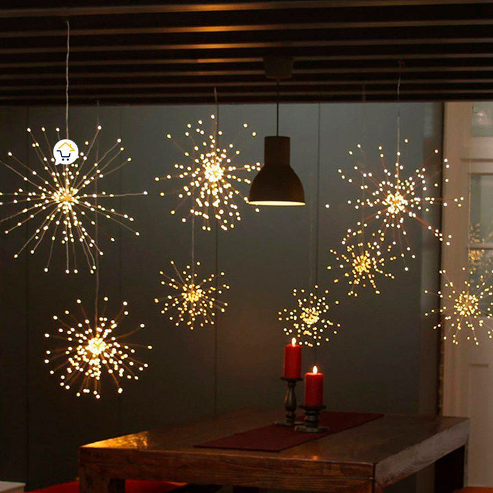 Luces Micro Led Fuegos Artificiales 3 Metros Navidad Cálido 1601V