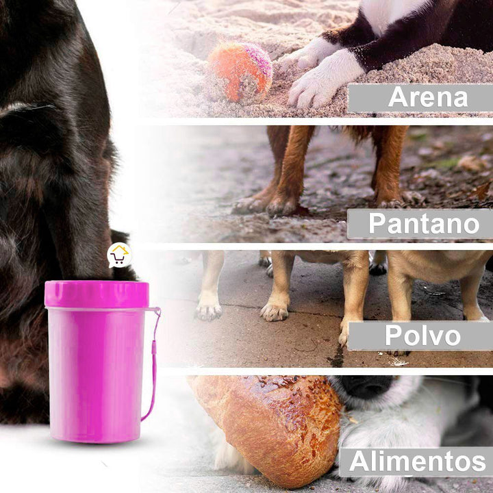 Limpiador Grande Patas Perro Cepillo Limpieza Portátil Mascotas BS-72