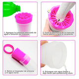 Limpiador Grande Patas Perro Cepillo Limpieza Portátil Mascotas BS-72