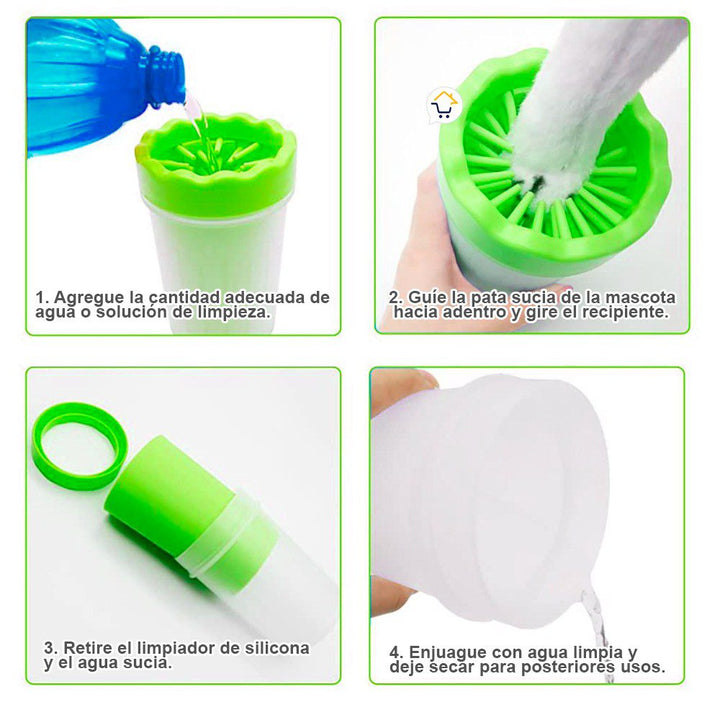 Limpiador Grande Patas Perro Cepillo Limpieza Portátil Mascotas BS-72