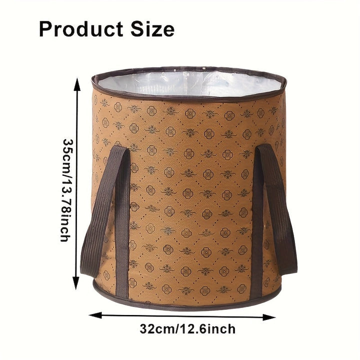 1 pieza, bañera de pies portátil plegable - Aislada con papel de aluminio grueso extra grande, hasta la rodilla, cubo de spa para pies, amigable para viajes, uso doméstico ligero, no necesita energía, experiencia de spa | Diseño plegable | Aislamiento gr