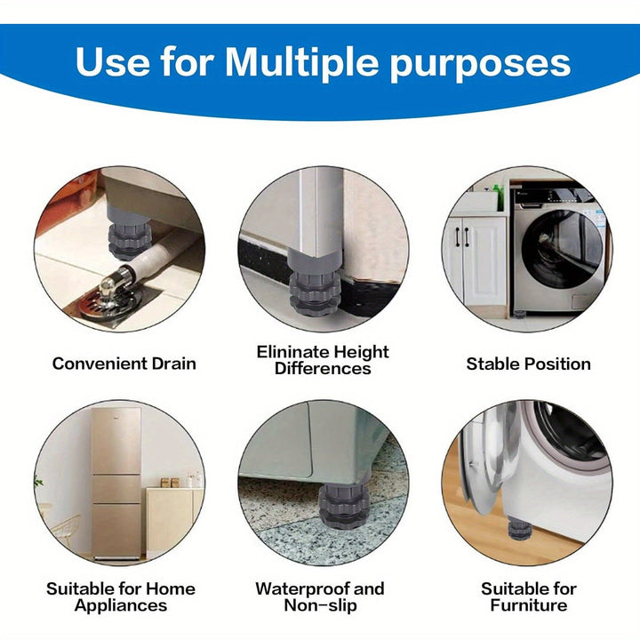 4 Piezas de Dampenadores de Lavadora, Dampenadores Ajustables, Altura Ajustable, Lavadora y Secadora