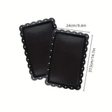 2 piezas de bandeja de plástico para exhibición, bandeja para frutas y alimentos, soporte para pasteles estilo europeo, platos rectangulares, platos para cupcakes y bocadillos, bandeja para frutos secos, bandejas para fiestas de cumpleaños y bodas, sumin