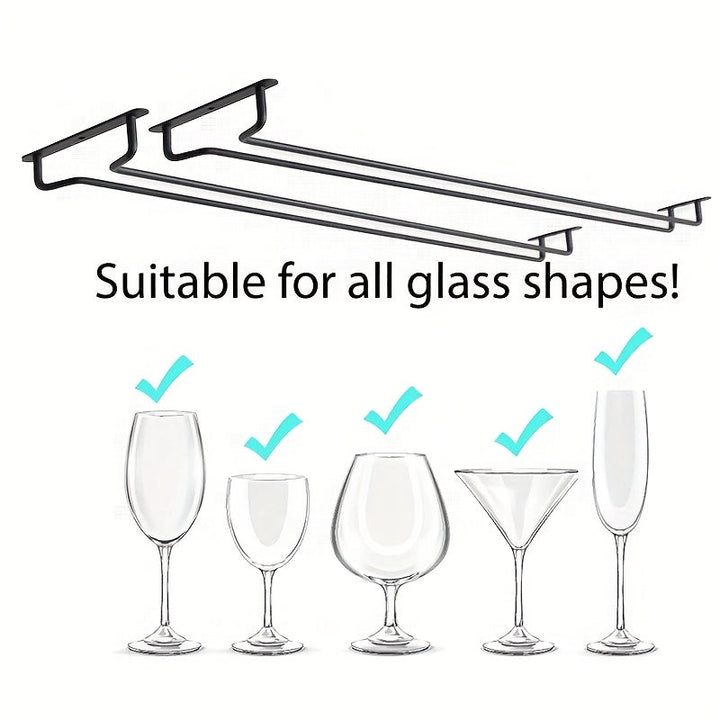 4-Pack de estantes de vino de hierro, acabado barnizado, estante colgante multipropósito para cocina, bar en casa y almacenamiento de gabinete de vino