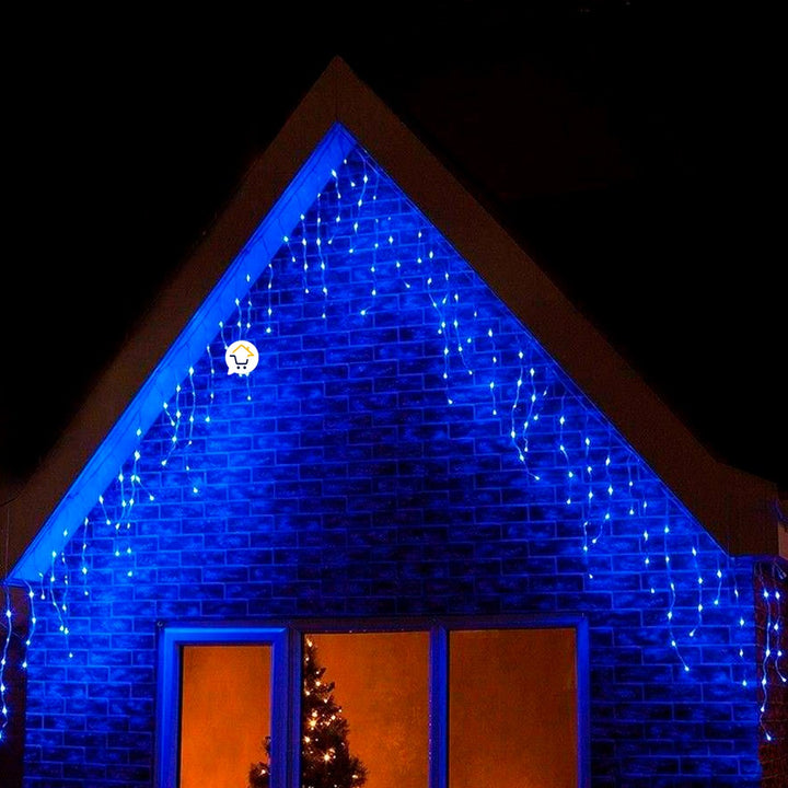 Cortina LED Intercalada 9 m 300 Luces Navidad Azul 300LEDCA1