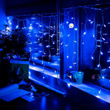 Cortina LED Intercalada 9 m 300 Luces Navidad Azul 300LEDCA1