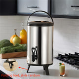 1 pieza, Dispensador de té aislado de acero inoxidable, cubo de hielo versátil para beber al aire libre, cubo térmico de gran capacidad para leche con diseño de tapa de múltiples capas, base plegable para uso comercial, equipado con asa para agregar hiel