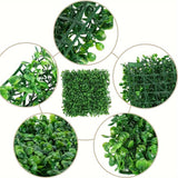 Pared de Hierba Artificial, 25cm x 25cm (10 o 20 piezas de Paneles de Pared Verde Artificial, Protección UV Paneles de Buxo Verde, Decoración de Pared de Plantas para Interiores y Exteriores y Cubierta de Valla para Privacidad