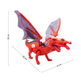 Dragón Grande 2 Cabezas Alas Movimiento Luces Sonidos 6613
