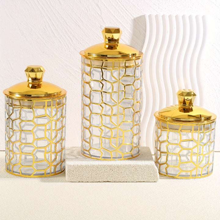 Juego de 3 frascos herméticos grandes para bocadillos y condimentos, resistentes y a prueba de humedad