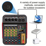 Bomaite 6-canal Mezclador De Sonido Personal Con Efectos De Sonido Audio USB De Grabación Para PC Y Más - ¡Perfecto Para Escenario Y Estudio!