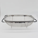 Red de filtro telescópica de acero inoxidable 304, multiusos, plegable, para 4 escenarios diferentes, para almacenamiento, baño, cocina, jardín, fregadero, deshidratador de frutas y verduras, sin instalación, resistente a la corrosión, soporte.