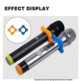 2pcs Anillos de Soporte para Micrófono XGeS - Antigolpes, Antideslizantes y Diseño Duradero para Micrófonos de KTV - Azul/Amarillo, XGeS