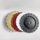 50 piezas, 13 pulgadas, platos de plástico, sol de otoño, dorados, ligeros y duraderos, reutilizables, perfectos para decoraciones de bodas, fiestas, Navidad, Halloween, suministros de vacaciones, platos decorativos de alta calidad y exquisitos.