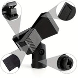 Soporte de clip para micrófono universal de 4 piezas para soporte de micrófono, compatible con adaptadores de 3/8" y 5/8