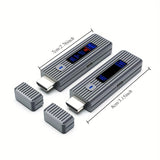 1080P 60Hz 50m NUEVO LED Display Transmisor y receptor de video inalámbrico 8TXs a 1RX Compatible con HDTV Adaptador de video y audio inalámbrico para cámara, portátil, laptop, PC, proyector, monitor, enchufe y juego 2.4G/5.8G Bajo retardo