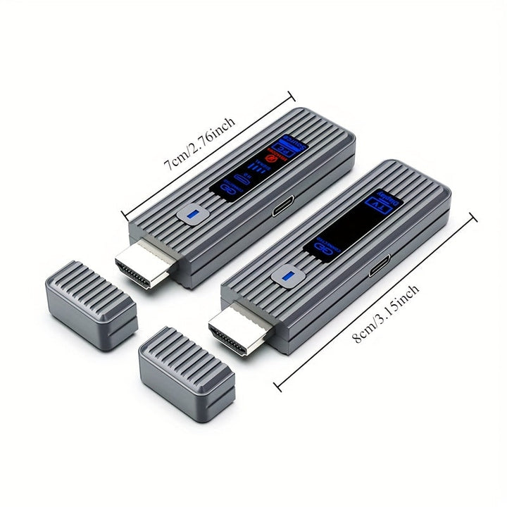 1080P 60Hz 50m NUEVO LED Display Transmisor y receptor de video inalámbrico 8TXs a 1RX Compatible con HDTV Adaptador de video y audio inalámbrico para cámara, portátil, laptop, PC, proyector, monitor, enchufe y juego 2.4G/5.8G Bajo retardo