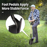 Paleta Redonda de 27 Pulgadas con Mango de Madera y Cabeza Metálica - Herramienta Multiusos para Jardín, Playa y Nieve, Ideal para Profesionales del Paisajismo y Hogares, Construcción Duradera y Resistente