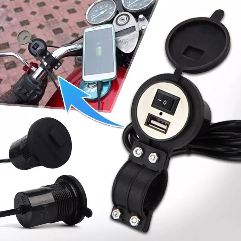 Cargador Usb Para Moto Impermeable 12v Celular