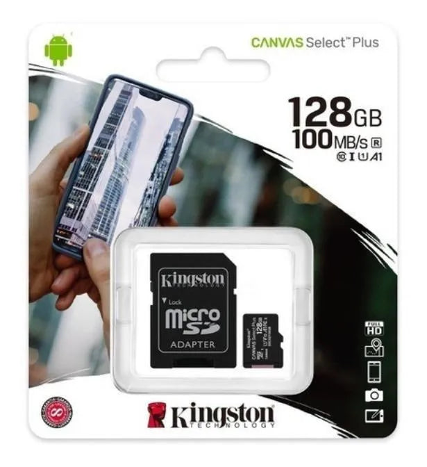 Promoción Tarjeta de memoria Kingston SDCS2SP Canvas Select Plus con adaptador SD 128GB