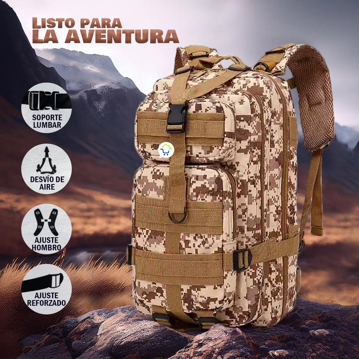 Morral Militar 36L Maletín Táctico Asalto Camuflado Impermeable Ref. 3P