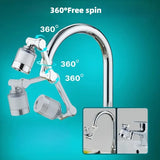 Filtra Agua de Grifo Ajustable con Doble Modo y Dispensador de Burbujas - Sistema Montado en Plástico que Elimina Cloro, Olores e Impurezas para Mejorar el Sabor y Calidad del Agua, Ideal para Fregaderos, Accesorio Moderno para Cocinas, Diseño Compacto