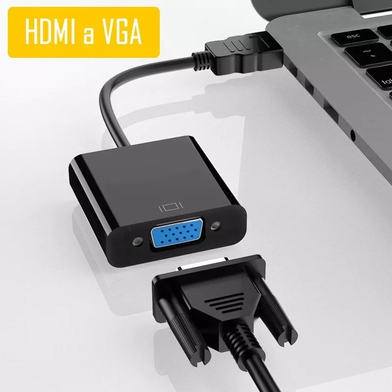 Adaptador Convertidor Cable Hdmi A Vga 1080p