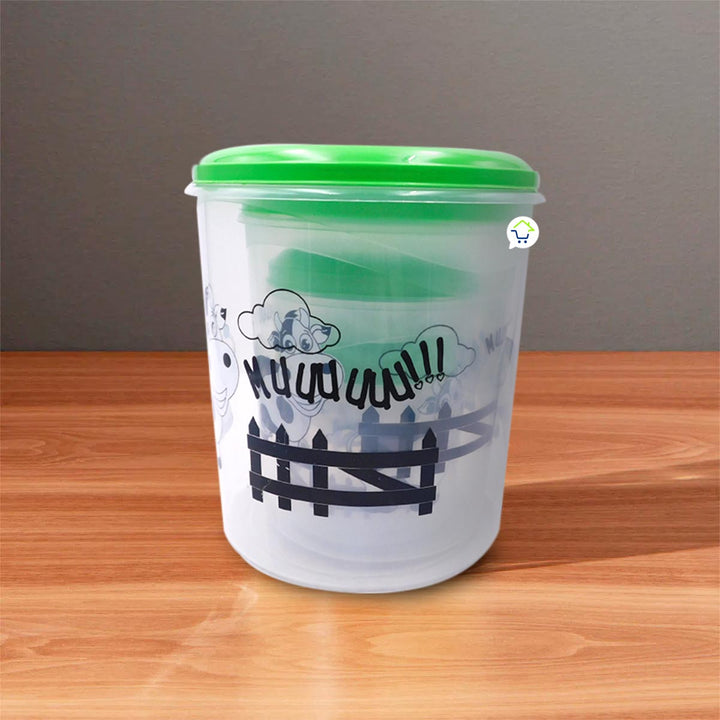 Juego De Recipientes Herméticos X4 Decorados Portacomidas Cocina 1058