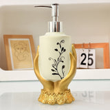 1pc Botella de Baño Dorada y Plateada, Recipiente Rellenable para Decoración del Hogar, Dispensador de Baño, Pieza Práctica para el Hogar