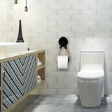 1 unidad de portarrollos de papel higiénico autoadhesivo de cuerda de cáñamo para pared, organizador de toallas para uso en el hogar